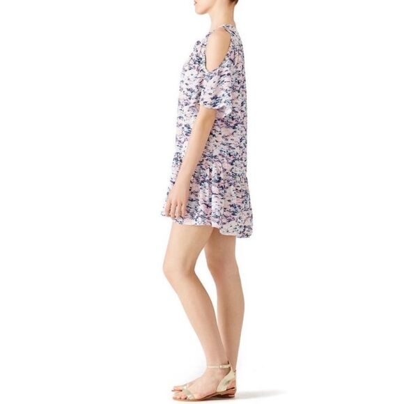 Amanda Uprichard Cold Shoulder Ora Dress Pink Purple Blue Sz Small MSRP $220 - Picture 3 of 11